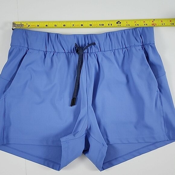 ZYIA Active Women's Blue Athletic Shorts Unlined 3.5" Inseam Pockets Size Large - Picture 8 of 11